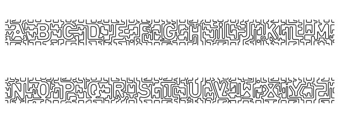 infinity labyrinth Regular Font LOWERCASE
