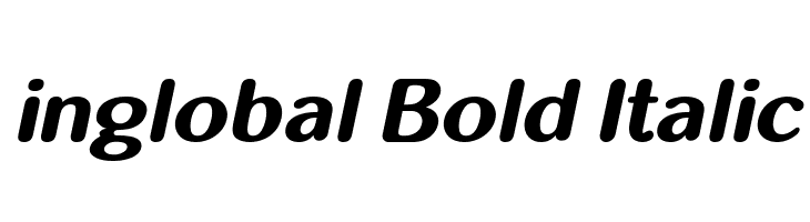 inglobal Bold Italic Font