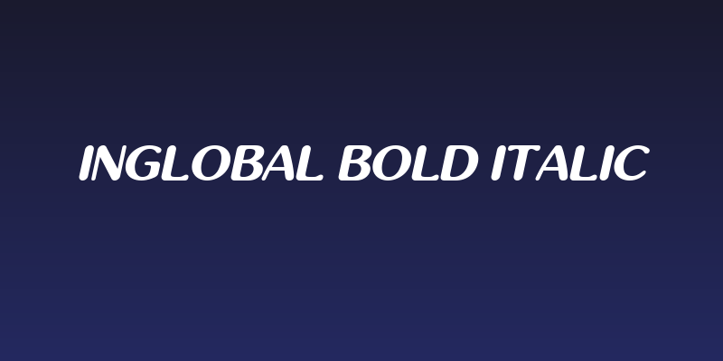 inglobal Bold Italic Social Header