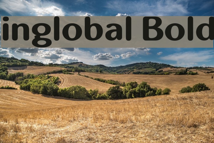 inglobal Bold Font examples