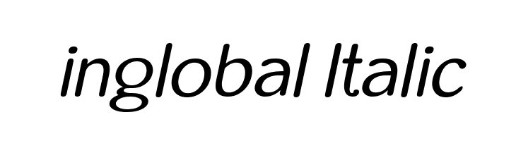 inglobal Italic Font