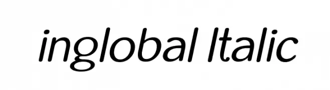 inglobal Italic  フリーフォントのダウンロード