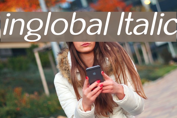inglobal Italic Font examples