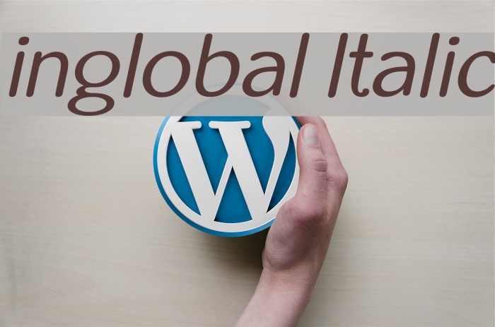 inglobal Italic Font examples