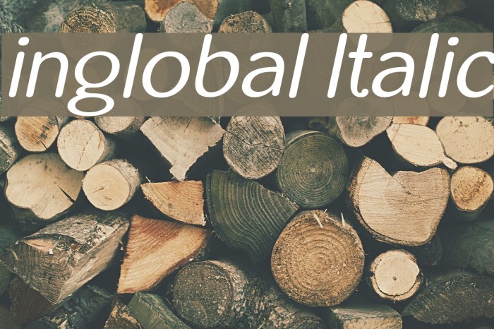 inglobal Italic Font examples