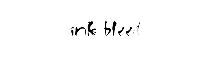 ink bleed  Frei Schriftart Herunterladen