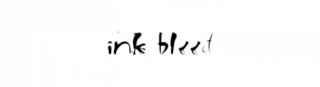 ink bleed  Frei Schriftart Herunterladen