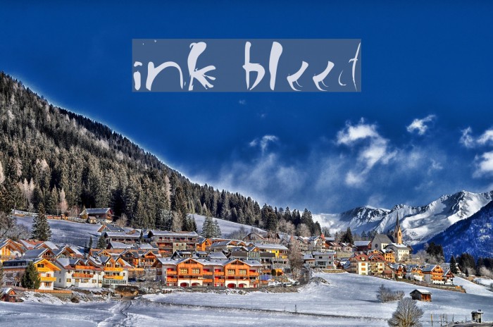 ink bleed Font examples