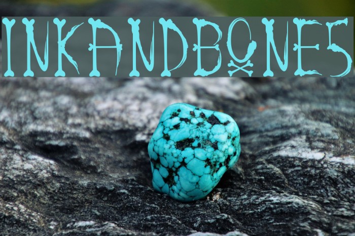 inkandbones Font examples