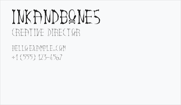 inkandbones Business Card