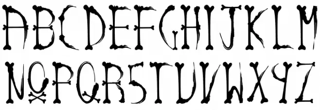 inkandbones फ़ॉन्ट लोअरकेस