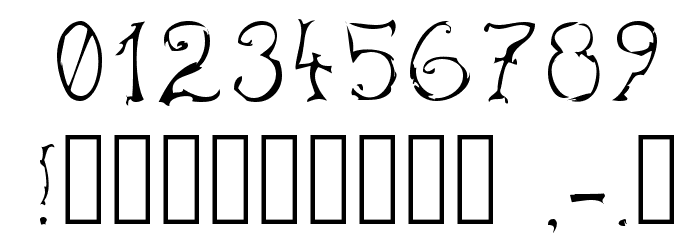 inky Font OTHER CHARS