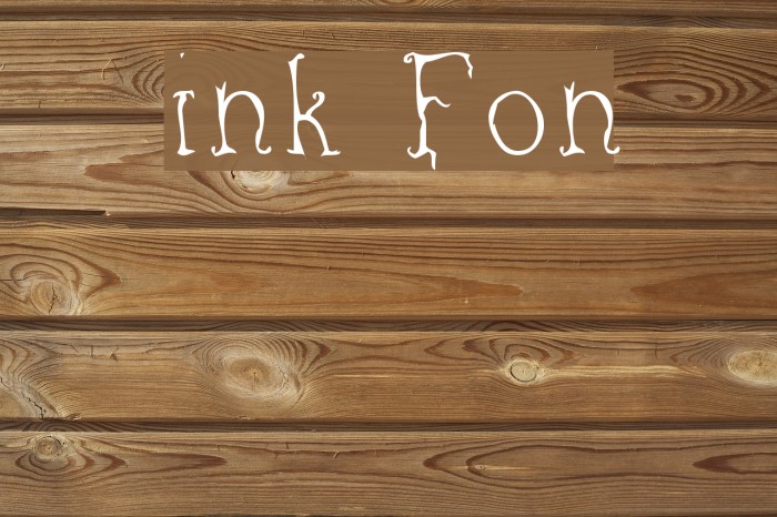 inky Font examples