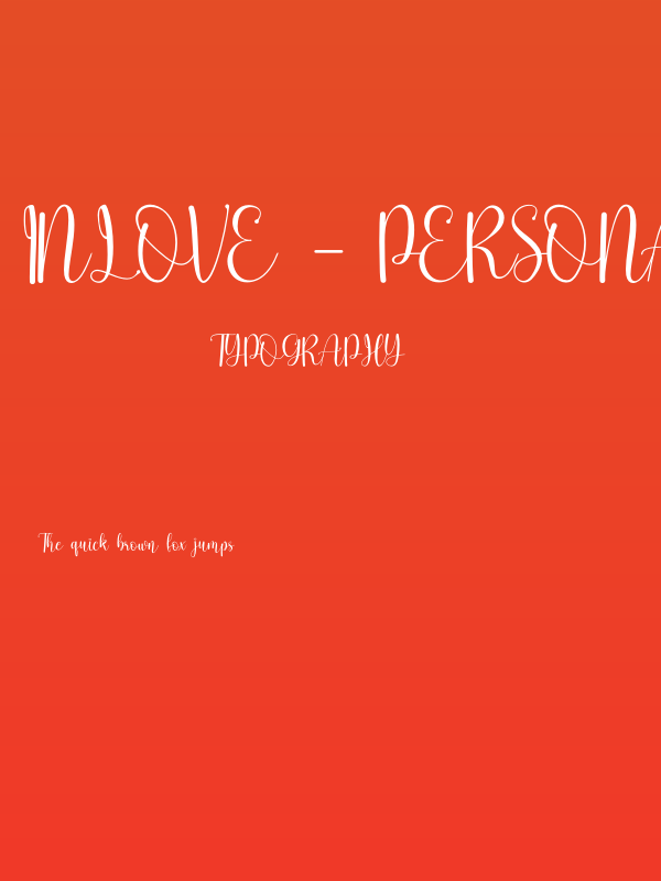 inlove - Personal use Poster