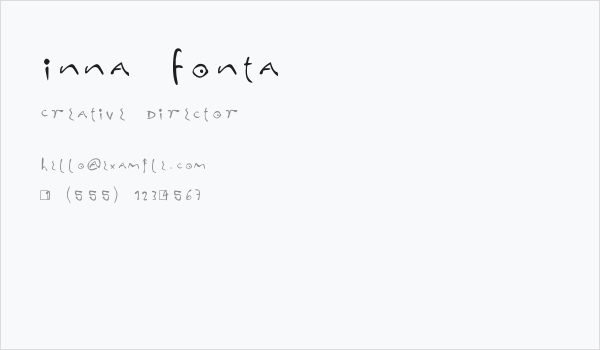 inna fonta Business Card