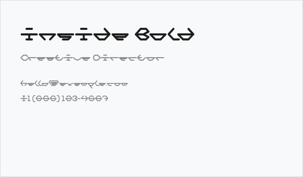 inside Bold Business Card