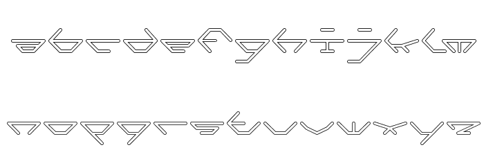 inside-Hollow Font LOWERCASE