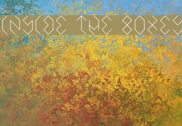 inside the boxes Font examples