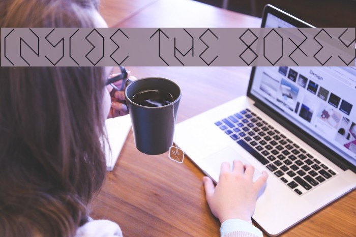 inside the boxes Font examples