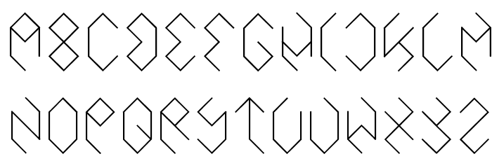 inside the boxes Font LOWERCASE
