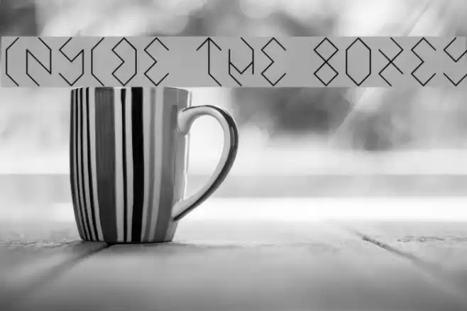 inside the boxes Font examples