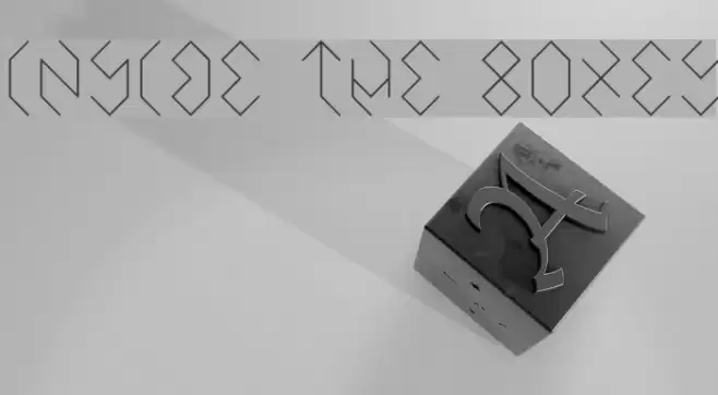 inside the boxes Font examples