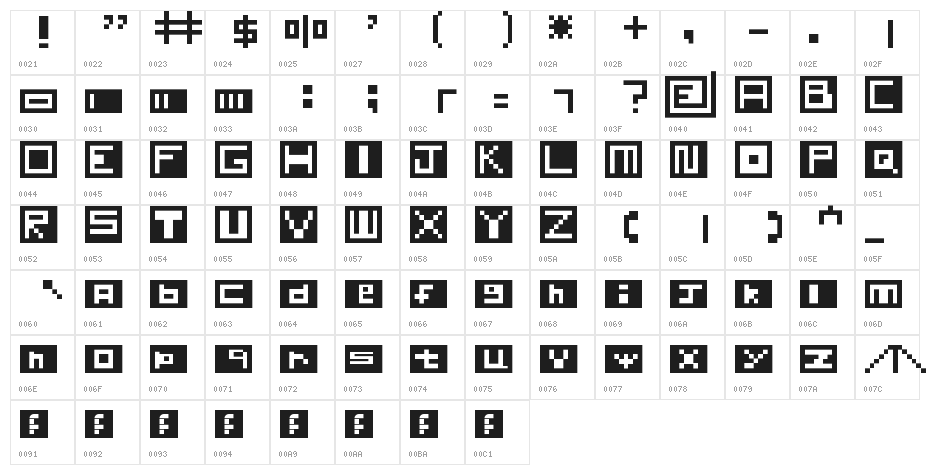 insider Regular Character Map