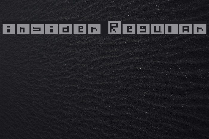 insider Regular Font examples