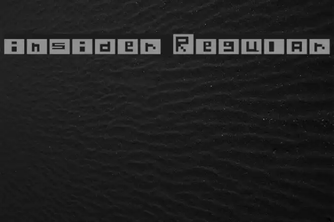 insider Regular Font examples