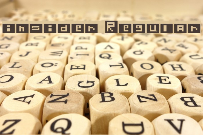 insider Regular Font examples