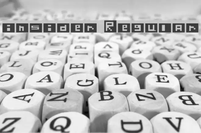 insider Regular Font examples