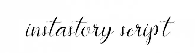 instastory script  Frei Schriftart Herunterladen