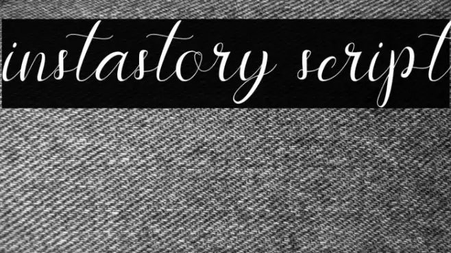 instastory script Font examples