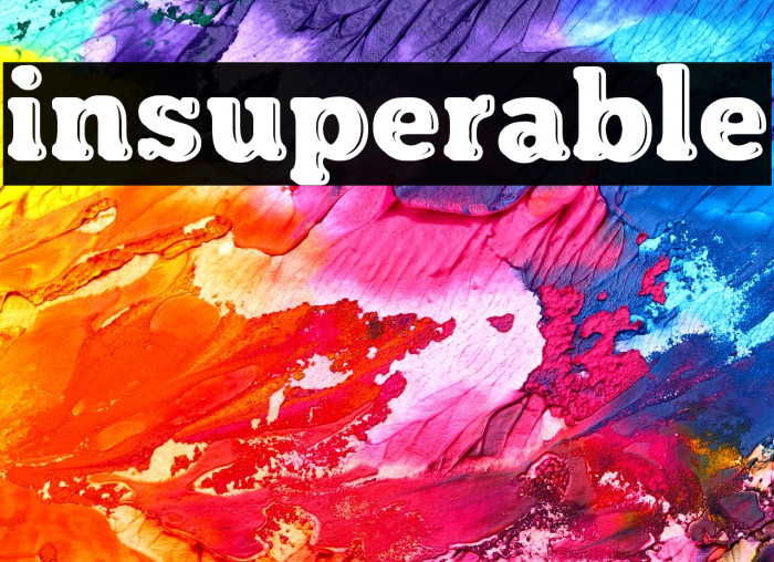 insuperable Font examples