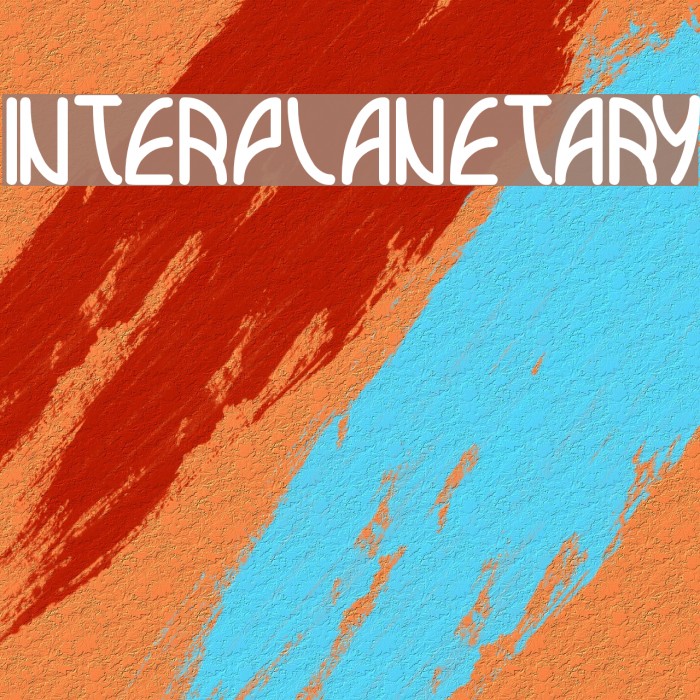 interplanetary Font examples