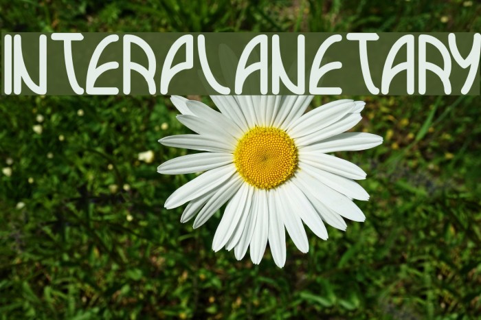 interplanetary Font examples