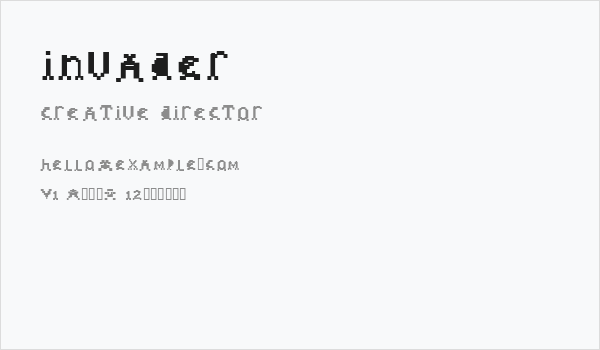 invader Business Card