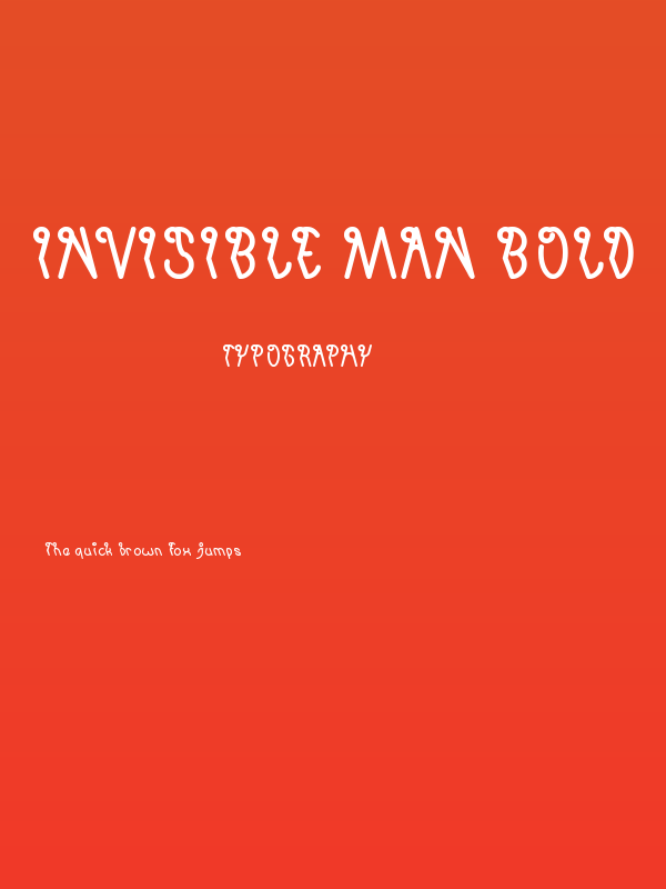 invisible man Bold Poster
