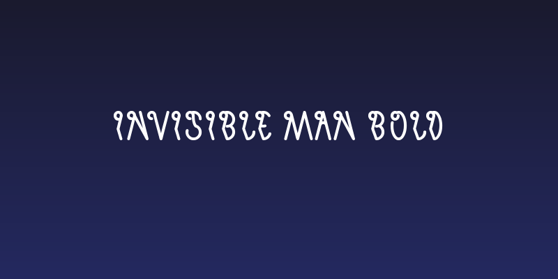 invisible man Bold Social Header