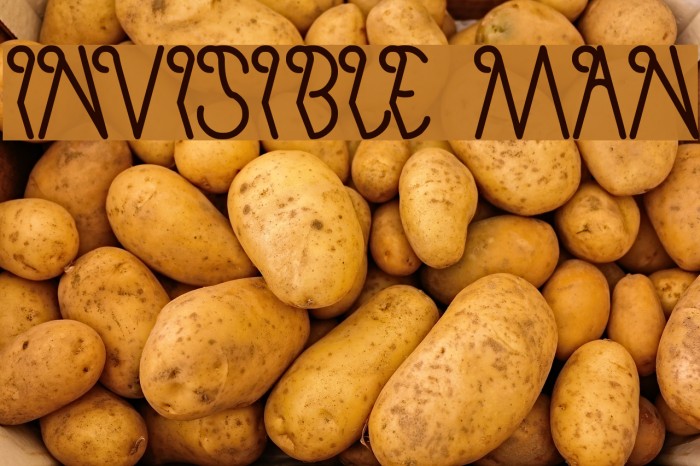 invisible man Font examples