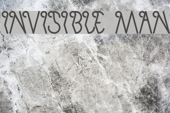 invisible man Font examples