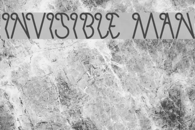 invisible man Schriftart examples