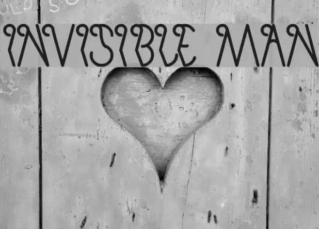 invisible man Font examples