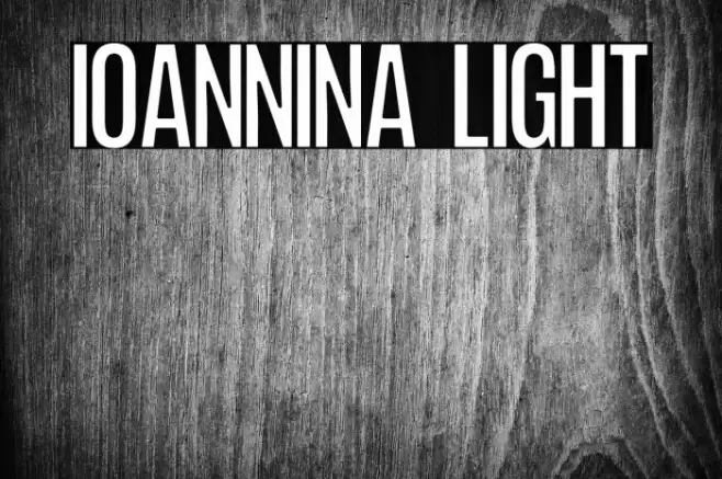 Ioannina Light Font examples
