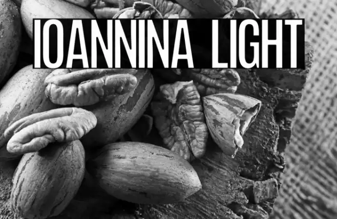 Ioannina Light Font examples