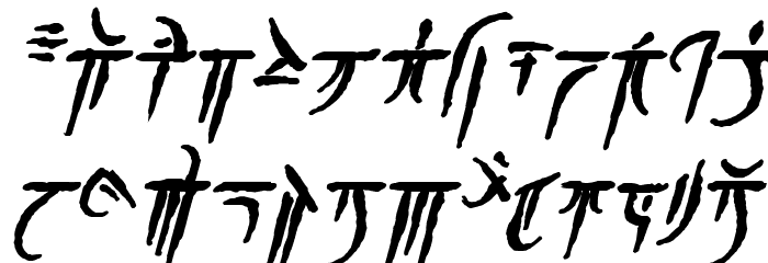 Iokharic Bold Italic Font LOWERCASE
