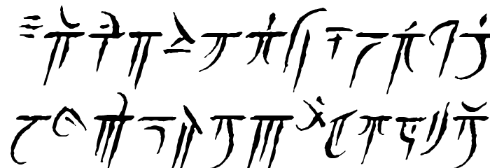 Iokharic Italic Font LOWERCASE