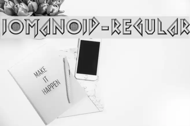 Iomanoid-Regular Font examples