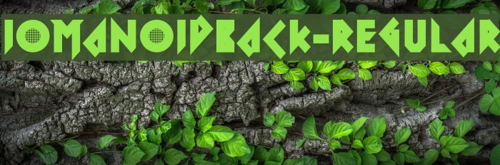 IomanoidBack-Regular Font examples