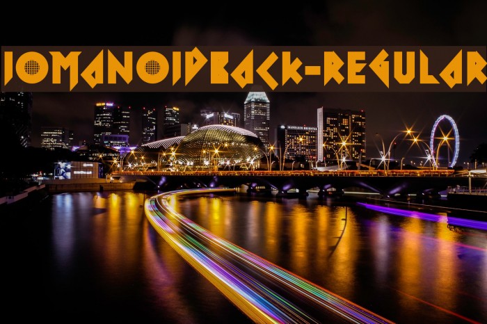 IomanoidBack-Regular Font examples